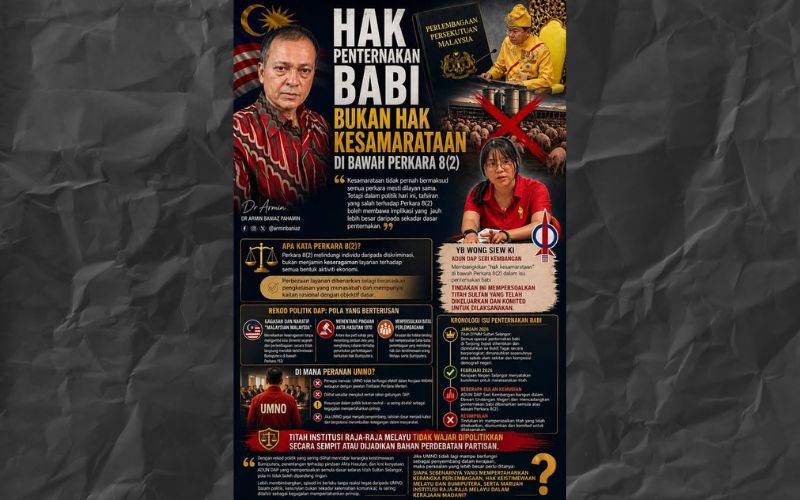 HAK PENTERNAKAN BABI BUKAN HAK KESAMARATAAN DI BAWAH PERKARA 8(2)